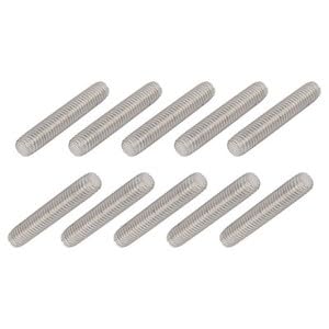 #US M6x35mm Male Threaded 304 Stainless Steel Rod Bar Studs for Mounting 20Pack