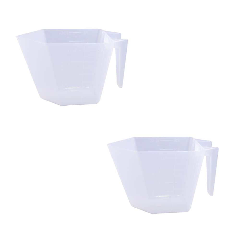 2 Cup (1 Pint | 16 Oz. | 500 mL) Plastic Scoop for Measuring Powders, Granules, Detergent, Coffee, Pet Food, Grains, Protein, Spices and Other Dry Goods (Pack of 2)
