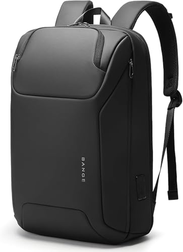 BANGE Business Laptop Backpack for Men,15.6 Inch Water Resistant Travel smart Laptop Backpack Carry On Backpack with USB Charging Port