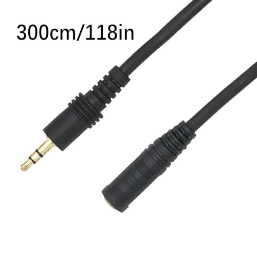 3 Pack Cable Auxiliar Estéreo Jack 3.5mm Macho a Hembra 9.9Ft miniatura 4