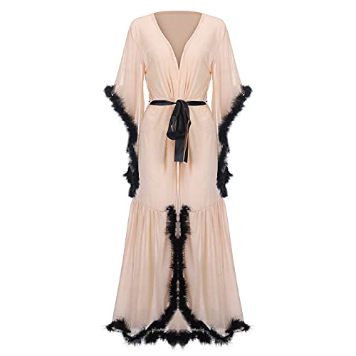 PMDKLSPQ Vestidos de manga acampanada de...