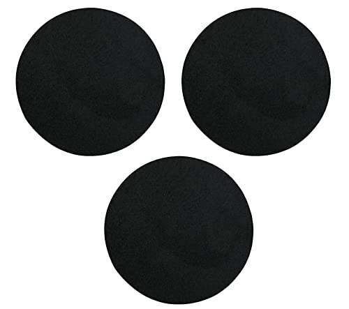 Furnish My Place DC-02-BLACK-ROUND-18_SET OF 3 Modern Plush Solid Black Color Rug, Indoor/Outdoor Mat, Area Rugs Great For Kids, Pets, Living Room, Made In Usa, 18 Inch Round - Set Of 3 cover