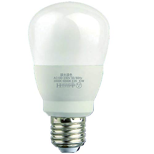 調光調色 LED電球 リモコン機能付き E26 10Ｗ 60W相当 ledライト 電球色 昼光色 タイマー付き 常夜灯 明るさメモリ機能 PSE認証あり 2年 (リモコン＋電球4個) Amazon | 調光調色 LED電球 リモコン機能付き E26 10W 60W相当 led