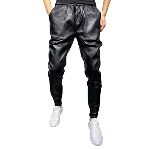 Pantalon cuir synthétique homme coupe-vent et chaud taille 40