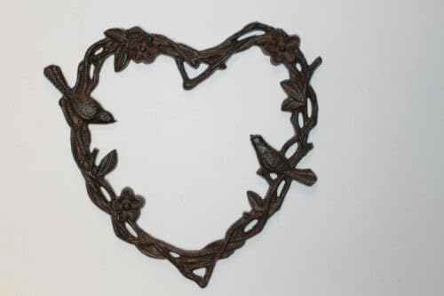 Vintage Birdwatcher Love Birds Gift Ideas Cast Iron Wall Plaque, Wall Hooks Set - 4-1 Set (4 Items)