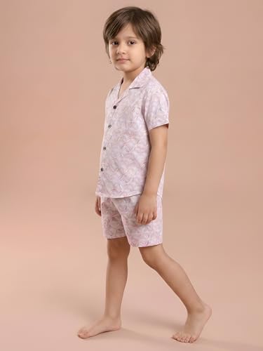Image of POLKA TOTS 100% Cotton Co-Ord Set for Boys | Half Sleeve Shirt & Shorts Beach Outfit for Kids | Ultra-soft & Breathable Summer Clothes for Toddler & Baby Boy | Casual Dress & Printed Nightwear Set