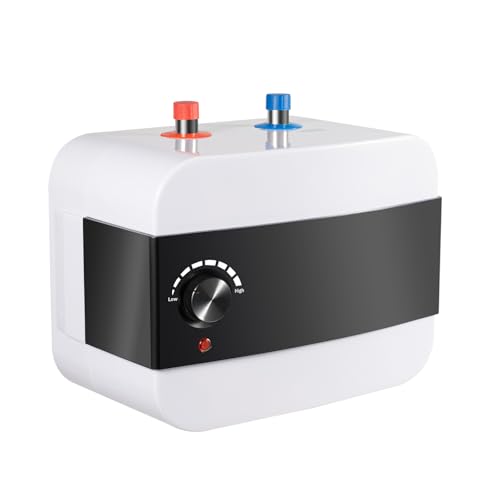 Begoniape Calentador de agua instantáneo, 6 l 65 °C hacia arriba calentador de agua electrónico, 1500 W material ABS impermeable calentador de agua ducha