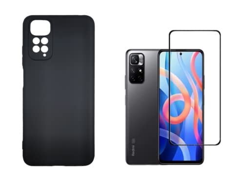 Capa capinha anti impacto aveludada para Xiaomi Redmi Note 11 Pro 5G + Película de vidro 3D Premium