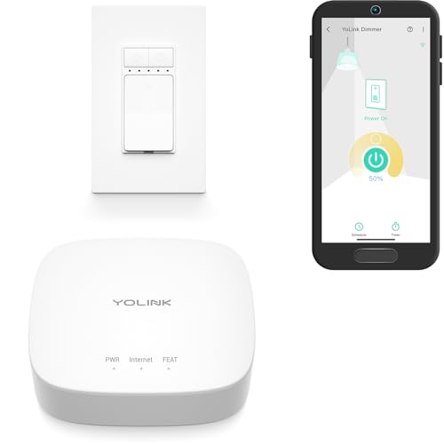 Image of YoLink Smart Dimmer Switch, Alexa, Google, IFTTT Integration, Neutral Wire & YoLink Hub is Included