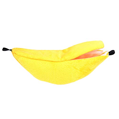 Hamster Thuis Hangend Hangmat Banaan Ontwerp Kleine Dieren Katoen Kooi Slapen Dierennest Bed Rat Hamster Speelgoed Kooi Swing (Kleur: Geel) - Image 4