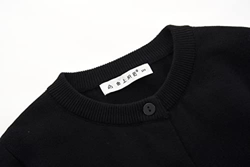 Girls Crewneck Cardigan Sweater Cotton School Uniforms Button Long Sleeve Knit Sweaters Tops, 2T-13Years2