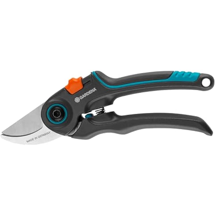 GARDENA (12203) ExpertCut pruning shears: Ideal for cutting fruit trees, 7/8 Cutting diameter, 2-stage variable handle opening, stainless steel blades, bypass cutting principle. Made in Germany