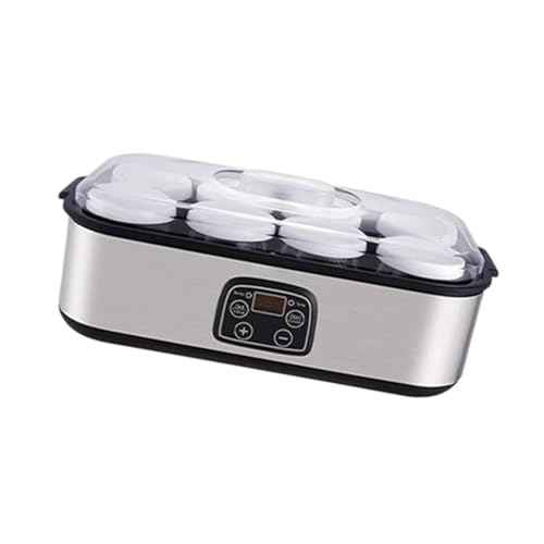 KESOTO Yogurtiera Automatica in Acciaio Inox con 8 Contenitori Da 1,4 Litri