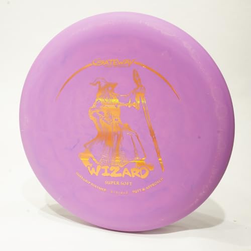 Gateway Super Soft Wizard Disc Golf Putter & Approach Disc, Pick Color/Weight [Stamp & Exact Color May Vary] Purple 175-176 Grams