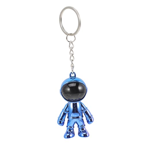 Chaveiro de metal astronauta pingente adorável chaveiro decoração para adultos para mochila bolsa berloque material durável presente criativo para amantes do espaço, Azul, 10.5x3CM