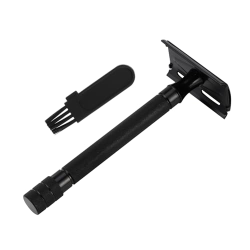 Healeved 2pcs Facial Razor Beard Trimmer Safety Razor Double Blade Reusable Shaving Tool for Men Women