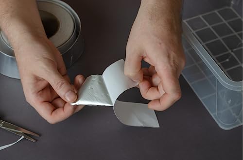 PROFIVENT.DE Aluminium Klebeband Hitzebeständiges Wasserdichtes Alu Klebeband zum Reparieren von Metalloberflächen Metallklebeband UV Aluband Dampfsperre Klebeband 45m (48mm/45m)