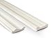 Plastpro Accent Wall Panels - Reversible PVC Wall Panels for Interior Wall Decor, Easy to Install Wainscoting Panels for Wall Home Decor - Home Improvement White PVC Panels (White, 8 Foot Trim kit)