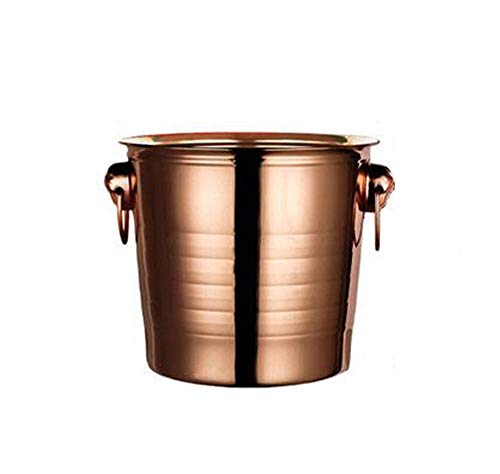 Markcur 3L Edelstahl Eiseimer Eisbehälter Eiswürfelbehälter Eiskübel Eiskühler - Roségold in klassichem Design Cover