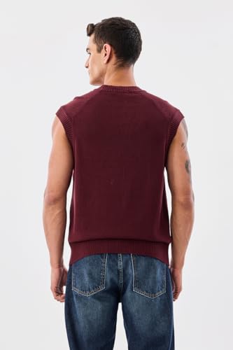 Image of SNITCH Men Sweater | Regular Fit Crew Neck Full Sleeve Pullover | Premium Soft Cotton Blend & Durable Fabric | Lightweight & Versatile Men's Casual Knitwear for Winter
