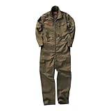 [ワークプロ] クレヒフク 秋冬 ストレッチ 長袖 つなぎ ヘリンボン 長袖ツナギ 659 色:ブラウン サイズ:L