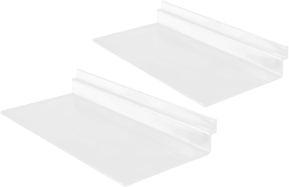 Levemolo 2pcs Sliding Wall Shelves for Shoes Slatwall Accessories Display Storage for Retail Store Home Decor