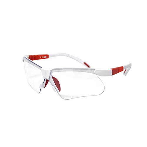 CUSTOMGRIPS BY SISO SAFETY Glasses, Red Transparent Glasses, Scratch Resistant Glasses Lens, Anti-Fog Safety Glasses, UV Protection, Flexible Frames, Protective Eyewear, Eye Protection