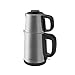 Produktbild Karaca Tea Break Silber Inox Stahl Teemaschine, Teekanne mit 0,95 Liter Fassungsvermögen Wasserkocher mit 1,8 Liter Fassungsvermögen, Teefilter aus Edelstahl