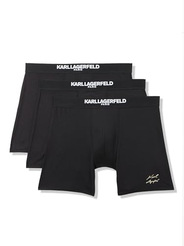 KARL LAGERFELD Men's 3 Pack Karl Solid Boxer Briefs