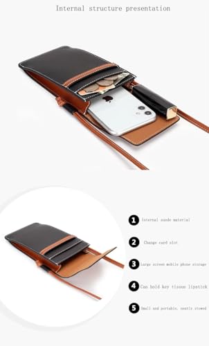 Small Crossbody Cell Phone Purse for Women, Lightweight Mini Shoulder Bag,Genuine Leather Phone Crossbody Bag2