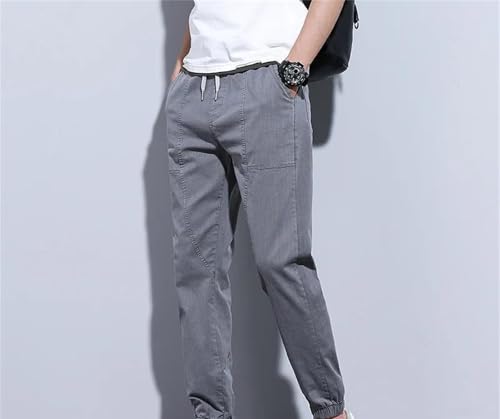 Men's Jogger Jeans Spring Summer Cotton Harem Pants Loose Beam Feet Ankle Banded Casual Trousers4