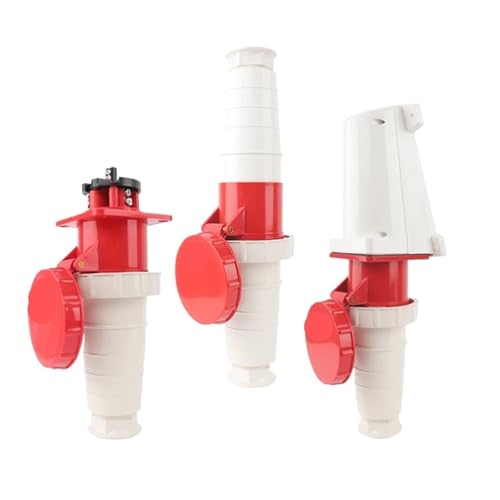 Enchufe industrial de 4P y 220 V con clavija estanca IP67 para redes trifásicas 4