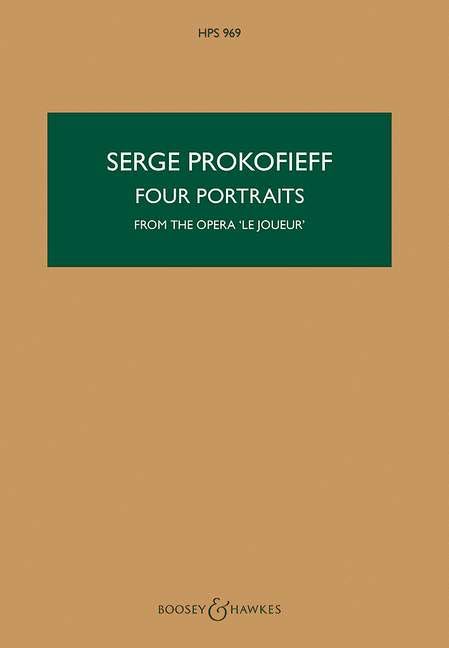 Partition d'étude orchestre Four Portraits Le Joueur op. 49 HPS 969