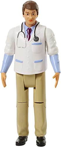 Beverly Hills Doll Collection Sweet Liâ€™l Family Doctor Dollhouse Play Figure - Medical Doctor Action Figure for Doll House, Community Helpers Little People Figures Pretend Play for Kids and Toddlers