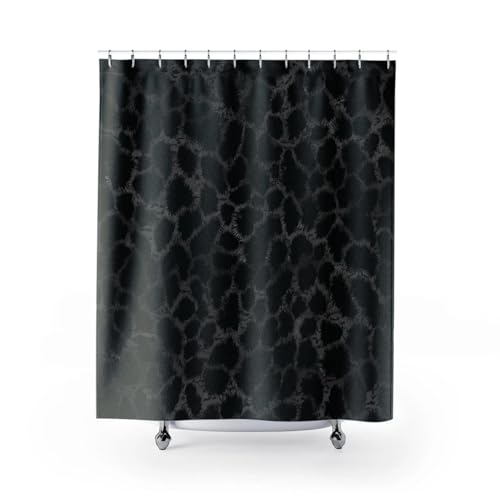 Rideau de douche noir style hôtel chic en tissu lavable - 2