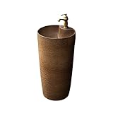 Ce lavabo sur colonne est compact et peu encombrant. Idéal pour les petites salles de bains, il occupe peu d'espace au sol.