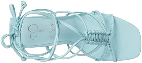 Jessica Simpson Maena Women's Leather Strappy Ankle Wrap Sandals Blue 6 | Image 4