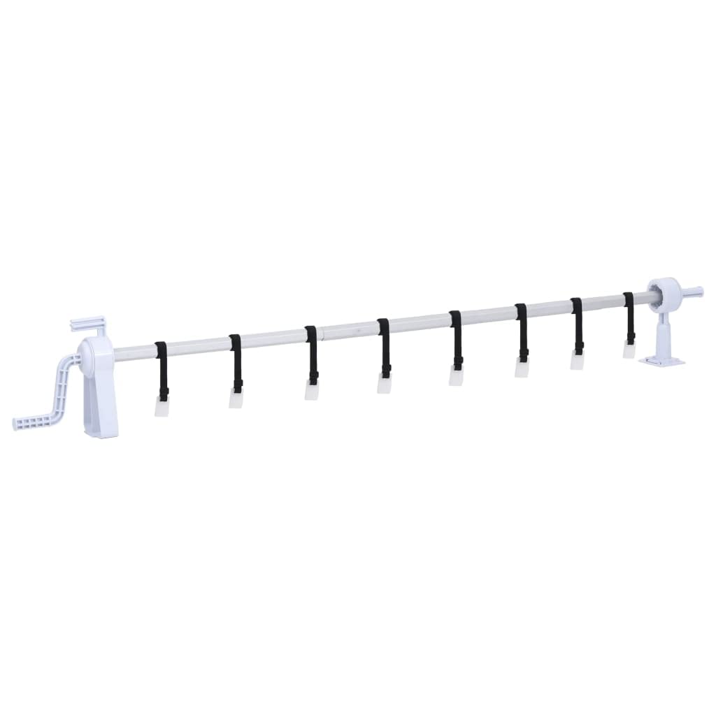 vidaXL Rullo di Copertura per Piscina con Base in Plastica