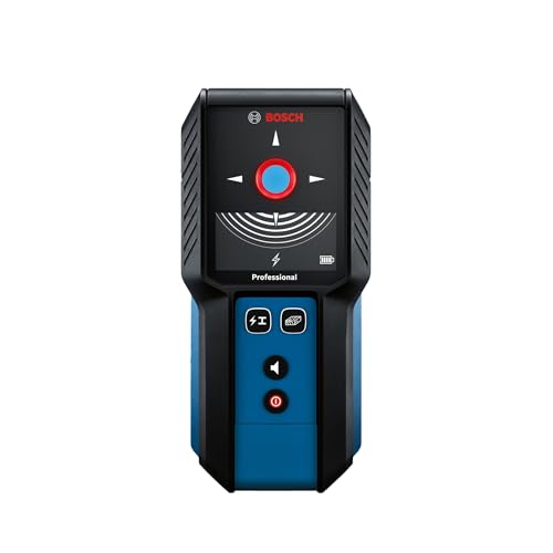 Image of BOSCH GMS 120-27 Professional Wall Scanner Detector-Finds Metals, Live Wires, Wooden Studs in Drywalls, IP54 Dust & Splash Protection, 120 mm Range, Includes Pouch & Batteries, 1Yr Warranty from BOSCH