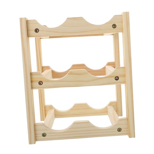 Soporte moderno de madera para botellas de vino miniatura 1
