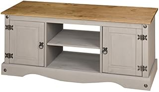 Corona Grey 2 Door 1 Shelf Flat Screen TV Unit, Wax Pine