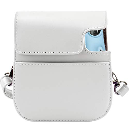 Protective & Portable Case Compatible With Fujifilm For Instax Mini 11 Instant Camera With Accessories Pocket And Adjustable Strap. (Ice White) #TOP2