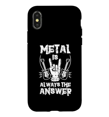 Metal is always the answer �w�r�[�~���[�W�b�N�G���L�M�^�[ �X�}�z�P�[�X iPhone X/XS �p