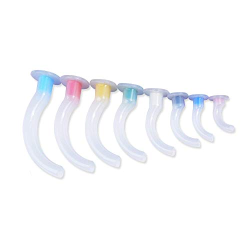 Multi-Color Disposable Oral Airway Tube For First Aid,Airway Kits 8 Pieces With Plastic Case With 2Pcs Sterile Gauze Swabs #TOP4