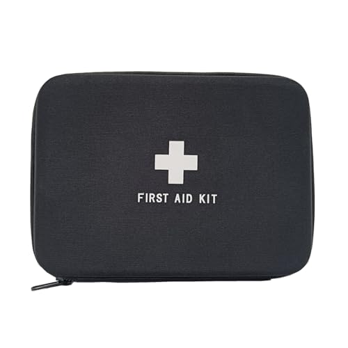 Image of First Aid Hard Case Empty First Aid Hard Case First Aid EVA Medicine Red Medical Bag for Home Health Emergency Pets Dog First Responder Camping Outdoors (Square 6.5x5.7x1.8 inch), Black