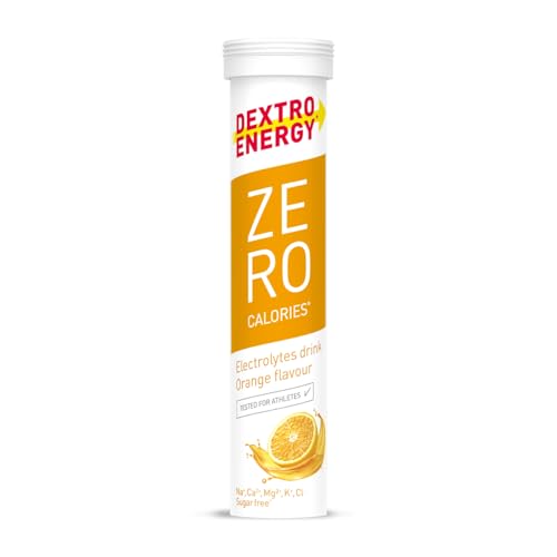 Dextro Energy Zero Calories Elektrolyte ohne Zucker - Orange - 12x20 Brausetabletten (12er...