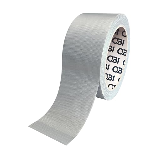 Image of OB1 Grey All Weather Repair Tape Extreme Strength - Ultra Strong Waterproof Duct Tape - Maximum Bond Strength - Heat, Water & UV Resistant - Indoor & Outdoor Use - 50mm x 20m Roll