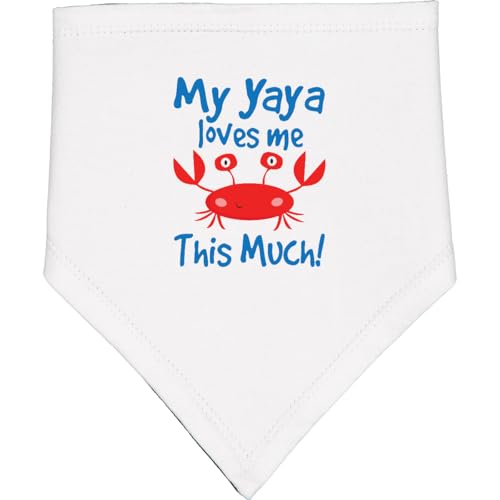 inktastic My Yaya Loves Me Grandchild Crab Baby Bandana Bib