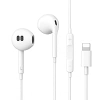 Fones de ouvido com fio Compativel conector Light. Microfone integrado e controle remoto compatíveis com iPhone 14/13/12/11/XR/XS/X/8/SE/Pro/Pro Max Suporta todos os sistemas iOS