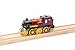 Maxim Enterprise, inc. Red Motorized Toy Train Engine - Classic Steam Locomotive with Real Chug-Chug Sound, Bells, Whistle. Rubber Wheel Tread for Traction. Colorful Dark Red